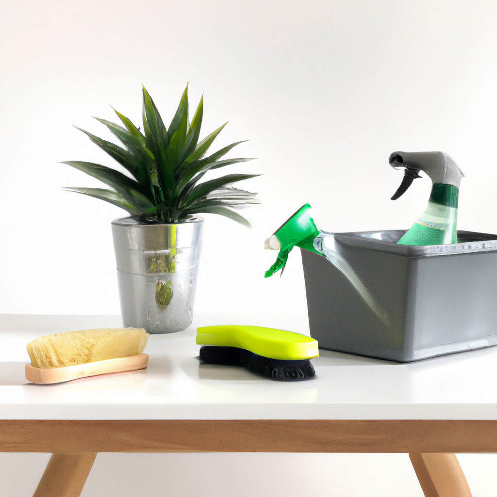 PureNorth Cleaning team working in a bright, minimalist home with eco-friendly supplies